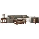 Painted Canyon 3 Piece Coffee Table Set in Distressed Multicolor Wood